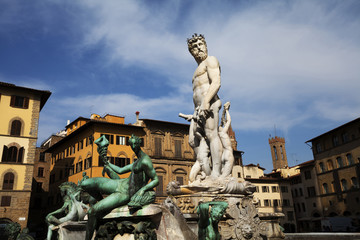 Fototapeta na wymiar Neptunbrunnen in Florenz