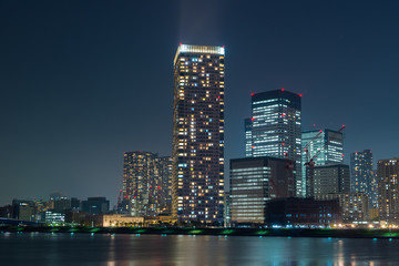 Fototapeta na wymiar 豊洲公園からの夜景