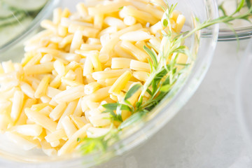 close-up of a vegetarian buffet