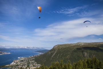 Paragliding over Norway