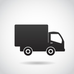 Delivery truck vector icon.
