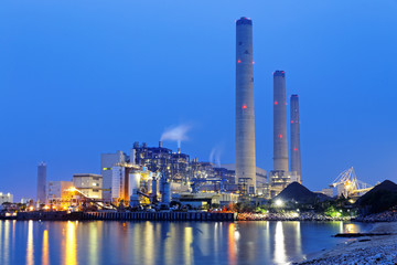 power plant at night - 80454883