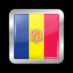 Obraz premium Flag of Andorra. Metal Icons
