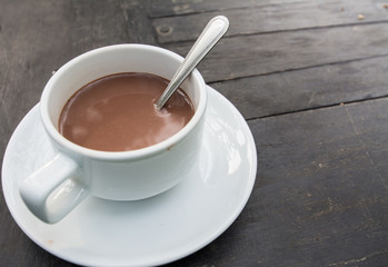 Hot Chocolate in a cup on the table