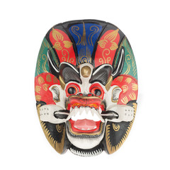 Balinese mask isolated on white