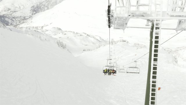 High Ski lift in the Pyrenees
