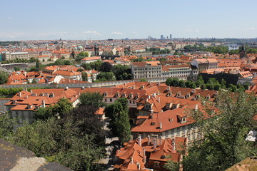 Naklejka na ściany i meble Prague roof tops 6957