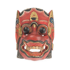 Balinese mask isolated on white