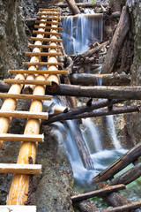 Waterfall (with Wood Stairs)