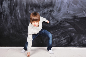 Boy in fighting stance © lighthousestock