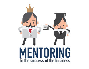 Flat icon mentoring design