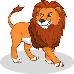 High Quality Lion Vector Cartoon Illustration