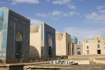 Fototapeta na wymiar Complex of mausoleums Shah-i-Zinda, Samarkand, Uzbekistan