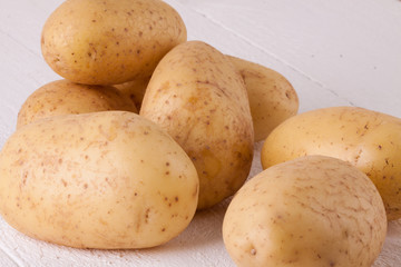 Farm fresh washed whole potatoes