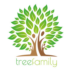 Fototapeta premium Tree family logo