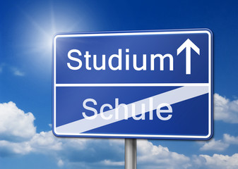Schule Studium Student Schild