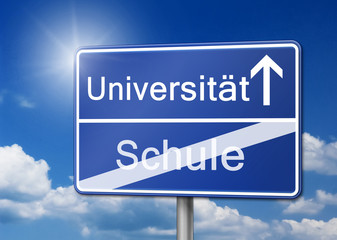 Universität Schule Student Schild