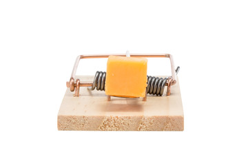 Mousetrap with Cheddar Cheese - Isolated © james_pintar