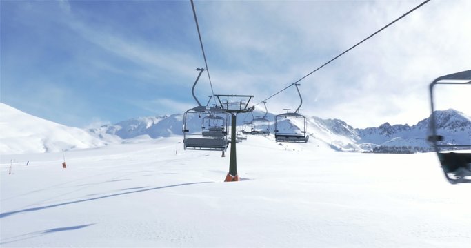 Ski lift in the Aran Valley