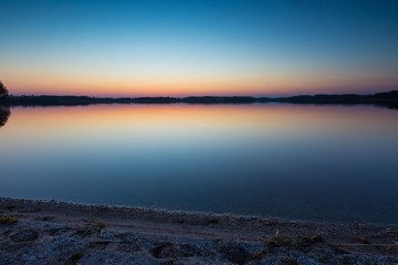 Lake after sunset.