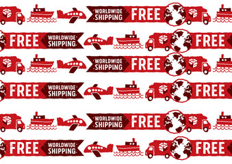 Worldwide shipping logos and signs Pattern