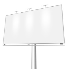Obraz premium Blank billboard isolated on white background