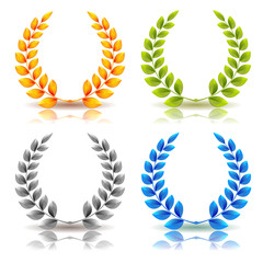 Awards And Laurel Leaves Wreath Set