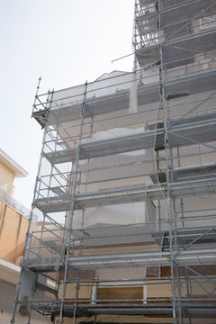 Renovation of building front side
