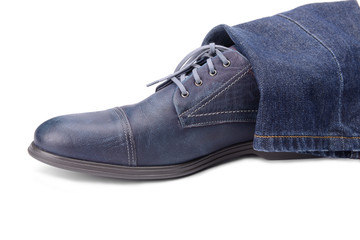 Blue male shoe