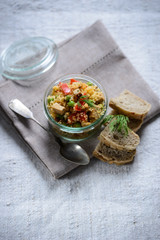 Tofu-Couscous-Salat, vegan