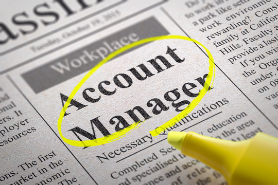 Account Manager Vacancy in Newspaper.