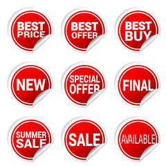 sticker best offer color vector