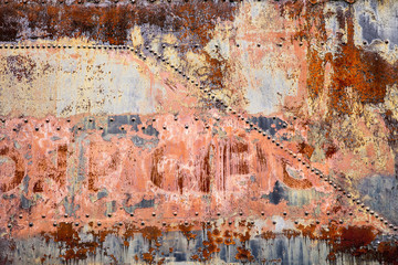 Industrial Background With Rust And Rivets