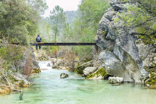 Woman on the bridge