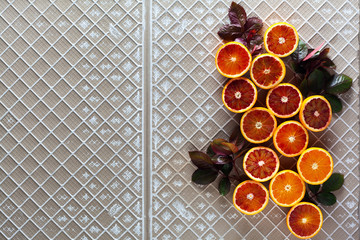 group oranges fruit cut