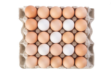 Egg in a packing , various inscriptions of eggs