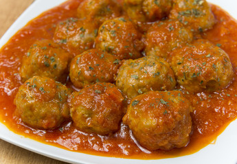 Detalle de albóndigas