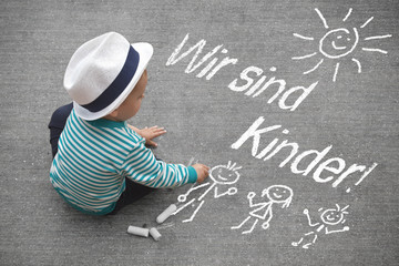 Kinderzeichnung - Wir sind Kinder!