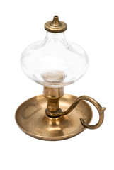 Candlestick with glass hood