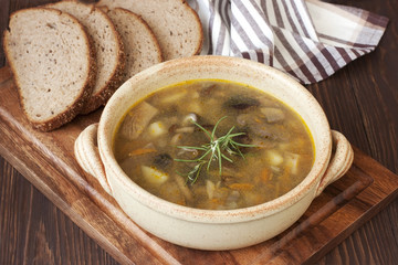 Soup with mushroom