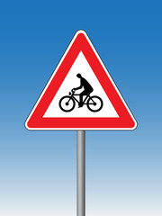 Obraz premium Bicycle crossing sign