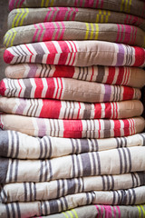 Linen chair pillows pile