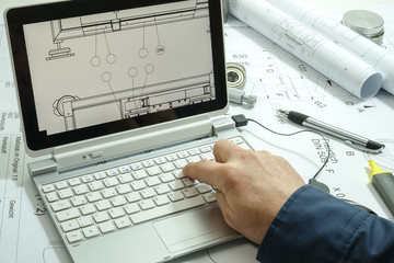 Symbolfoto - Konstruktionspläne, 3D Zeichnung, Berechnung