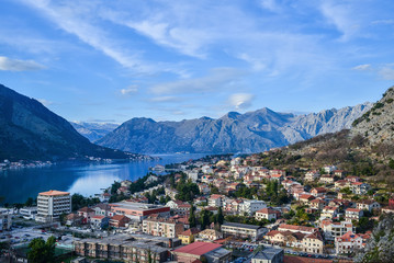 Kotor. Montenegro. View over Boka-Kotorska bay