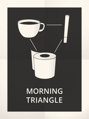 Morning fit triangle illustration