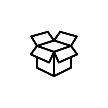 Open Box - Trendy Thin Line Icon