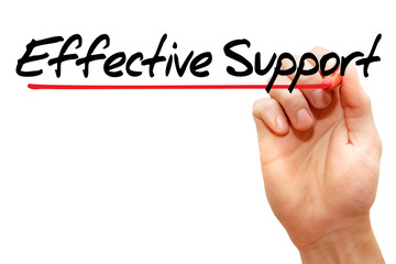 Hand writing Effective Support with marker, business concept