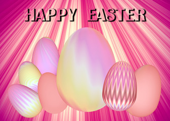 Happy Easter Illustration Background