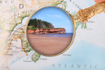 PEI, Canada red sand beach