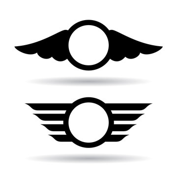 Abstract wings icons